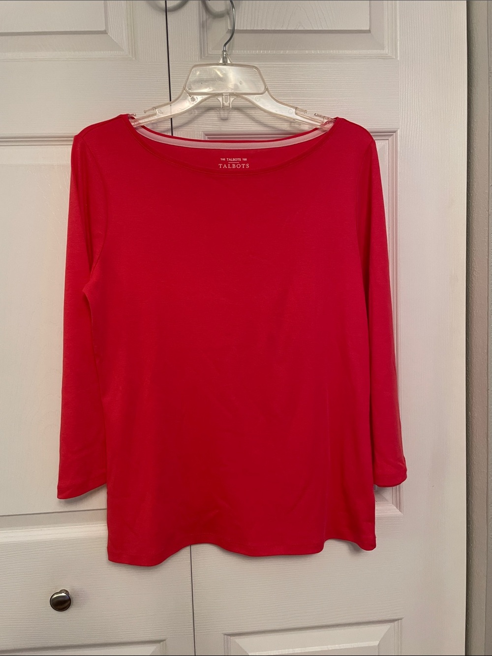 NWOT The TALBOTS Tee Medium Pima Cotton Tee Coral Color